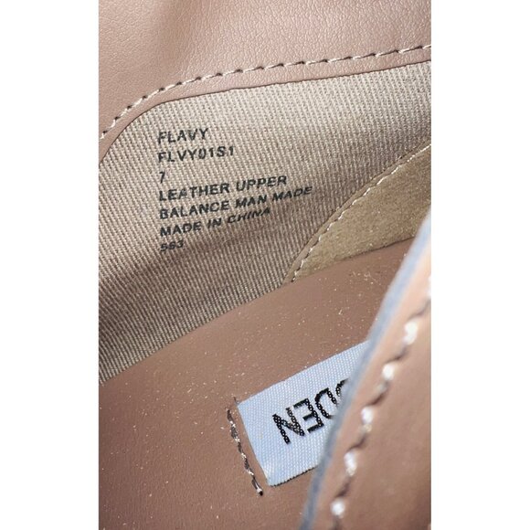 Steve Madden Womens Perforated Zip-On Ankle Size 7 Beige Leather/Suede Upper - Picture 5 of 6